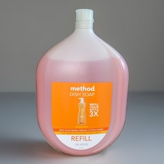 Method Dish Soap Refill – Clementine Scent Powerful Cleaning Formula 54 Fl Oz