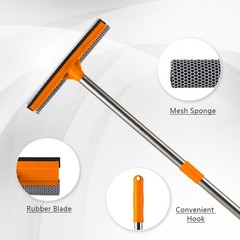 2-in-1 Adjustable Window Squeegee with Extendable Stainless Steel Pole, 30.7 …