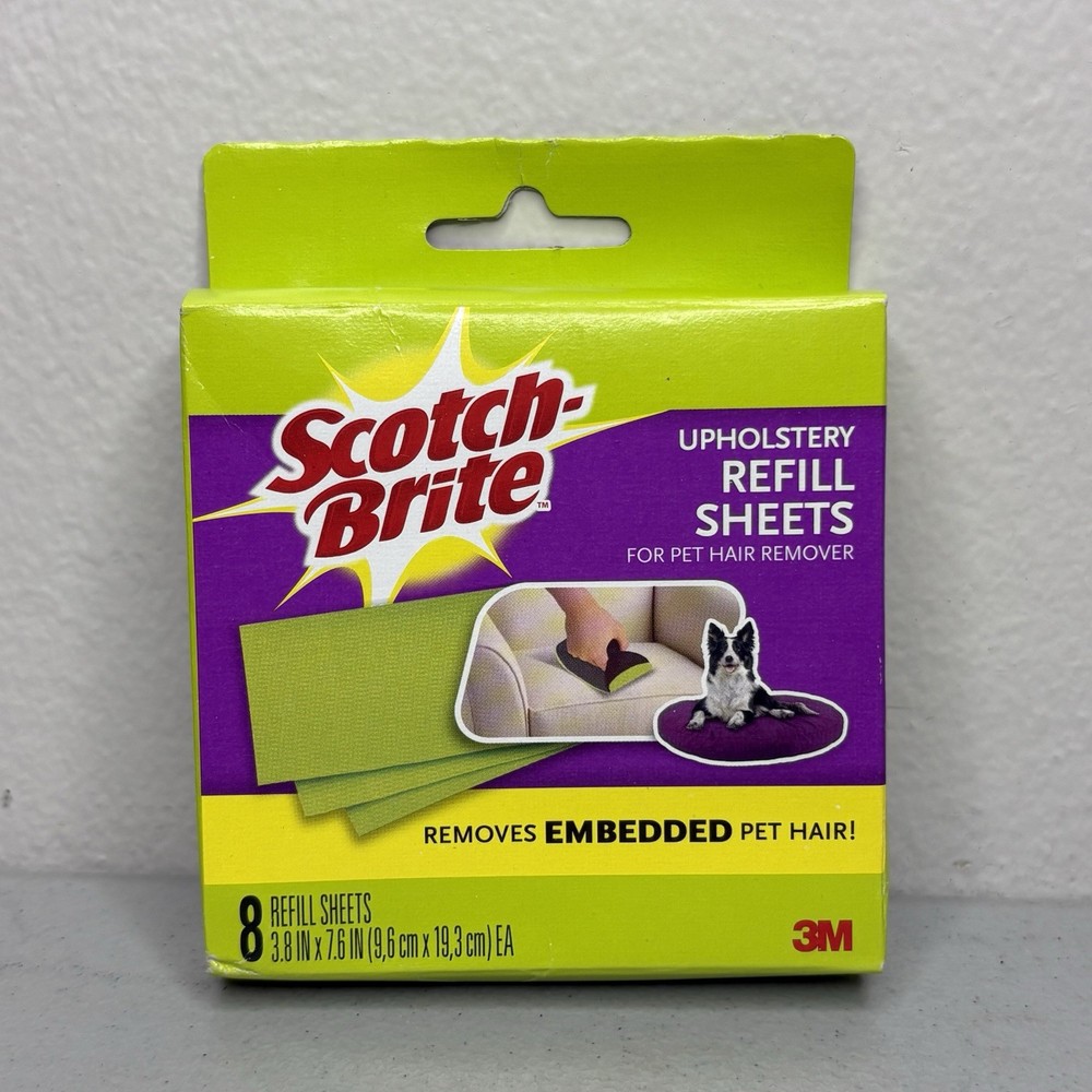 3M Scotch Fur Fighter Hair Remover Refill Sheets 3.8″ x 7” Discontinued 8 Pack