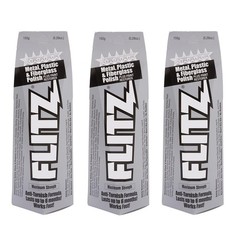 3 PACK Flitz Metal Polish Paste 5.29oz – Cleaner for Metal, Plastic & Fiberglass