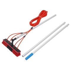 Long Reach Solar Panel Cleaning Brush Kit Outdoor Window Clean Water-Fed Rod Set