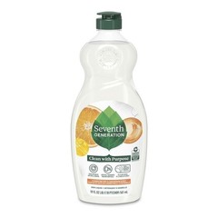 Plant-Based Liquid Dish Soap Clementine Zest Lemongrass Grease Fighter 19oz New