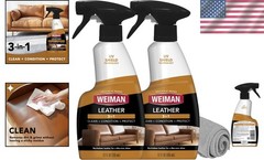 Luxury Leather Cleaner & Conditioner – 12 oz Spray – 2 Pack with UV Protection