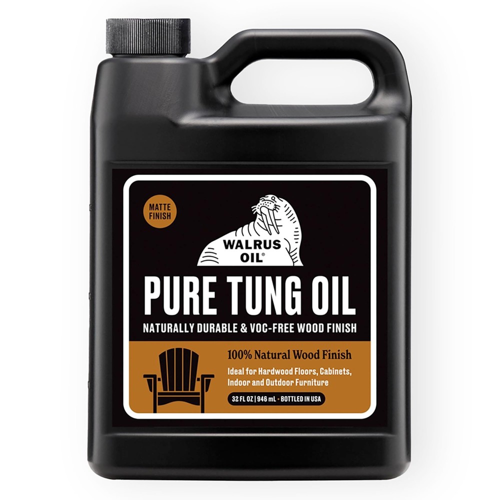 32oz Jug 100% Pure Tung Oil, Wood Finish for Any Woodworking Project, Natural…