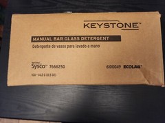 Case of 100 packets Ecolab Sysco 6100049 Manual Bar Glass Detergent Keystone