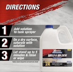 2.5 Gal Professional Outdoor Cleaner | Mold and Mildew Stain Remover 30 Seconds