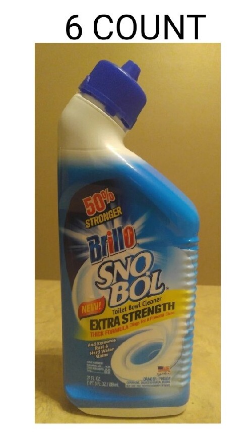 sno bol 24 ounce extra strength toilet bowl cleaner (50% stronger) lot of 6