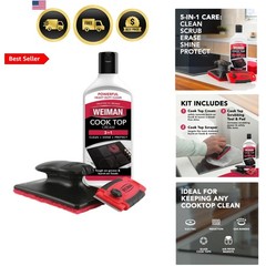 Glass & Ceramic Cooktop, Stove Top & Oven Cleaner Kit – Kitchen Cleaner Cream…