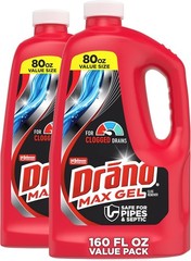 Drano Max Gel Drain Clog Remover, 160 Ounces, 2 Count