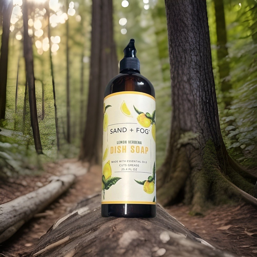 Sand + Fog Dish Soap Lemon Verbena 25.4 fl Oz. Pump Bottle, New Exp. 2028
