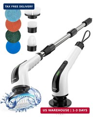 Electric Spin Scrubber, Power Shower Cleaning Brush with Long Handle | Cordless