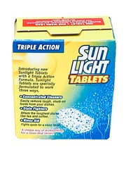 SUN LIGHT TABLETS MACHINE DISHWASHER DETERGENT 8 TABLETS NEW OLD STOCK 1999