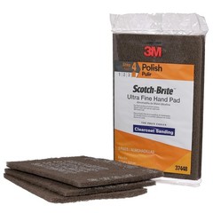 Scotch Brite 7448 Ultra Fine Hand Pads 3 Pk Surface Prep Scuffing Cleaning Gray