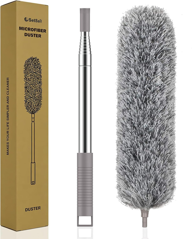 Setsail Extra-Long Dusters with Extension Pole 100-Inch for Cleaning, Gray | Ben