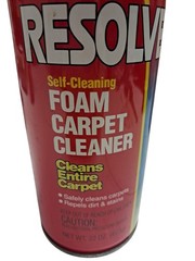 NEW OLD STOCK VINTAGE 90S RESOLVE Bottle 22oz Self Cleaning Foam Carpet Cleaner