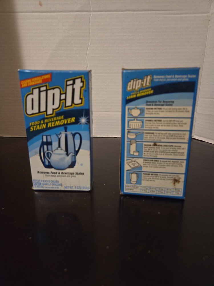 (2) Dip-It Food And Beverage Stain Remover – Soft Powder – NOS