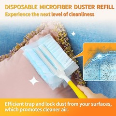 Electrostatic Duster Refills Unscented Multi Surface Microfiber Cleaning