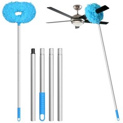 Ceiling Fan Duster With Extension Pole Adjustable And Removable Cleaner Blade Fo