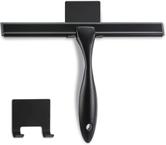 Shower Squeegee, 10-Inch Matte Black Squeegee, All-Purpose
