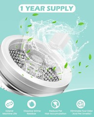 Washing Machine Cleaner Tablets: 24 Pack Deep Cleaning For HE, Front Loader & To