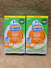 2 Boxes Scrubbing Bubbles Fresh Brush Flushables Refills