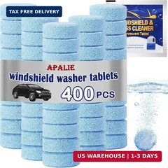 400pcs Car Windshield Washer Tablets – Concentrated Glass Cleaning Tablet Set