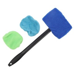 3x Microfiber Car Wiper Windshield Cleaning Auto Glass Window Cleaner Brush Tool