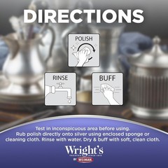 Wright’s Silver Cleaner and Polish Cream – 8 Ounce – Ammonia Free – Gently