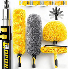 20ft High Ceiling Duster Kit with Extension Pole and Microfiber Accessories