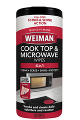 WEIMAN Cook Top & Microwave Wipes 30 Count – Clean Scrub Shine Protect