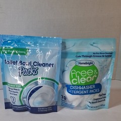 Homebright Dishwasher Detergent Packs, 10 Pack, Dye-Free, Fragrance Free