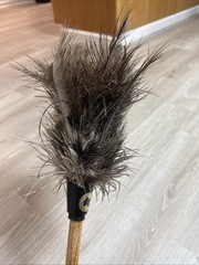 Feather Duster Cleaning Tool Ostrich Feathers Texas Feathers Vintage Wood
