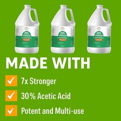 30% Concentrated Vinegar 1 Gallon 7X Max Power Pure White Cleaning Vinegar