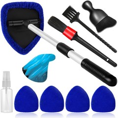 10Piece Windshield Cleaner Kit with Microfiber Pads & Extendable Handle