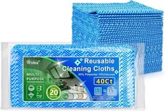 40ct Eco-Friendly Reusable Cleaning Wipes – Super Absorbent 12”x24” Cloths