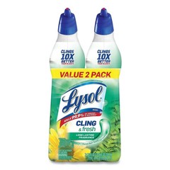 Lysol Cling & Fresh Gel Toilet Bowl Cleaner Forest Rain Scent / 24 oz / 2 pieces