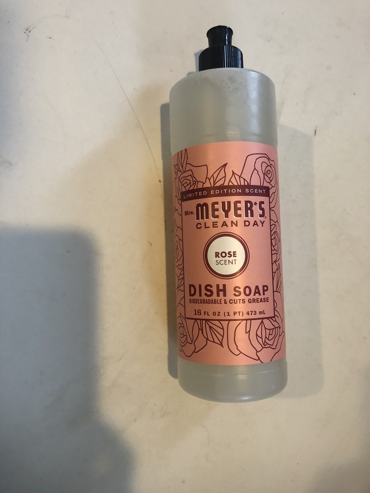 Mrs. Myer’s Clean Day Rose Scent Dish Soap Mom Gift Limited Ed Cuts Grease