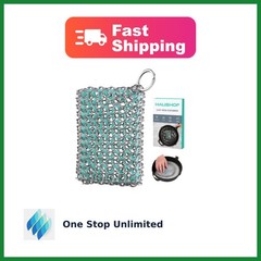 HAUSHOF Cast Iron Scrubber, Chainmail Scrubber Cast Iron Cleaner | Multi-Purp…