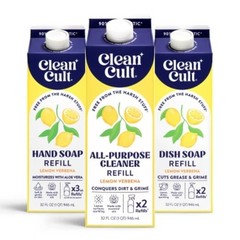 Clean Cult All Purpose Cleaner Refill Lemon Verbena 32 fl oz + 32 fl oz Liquid H