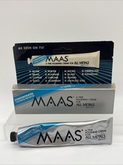 MAAS All Metals Polish Cream 2 Oz Tube 94% Full With Box
