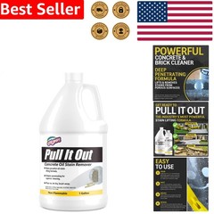 Pull It Out Concrete Oil Stain Remover 128oz Deep Cleaning Grease Garage Floo…