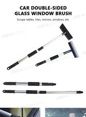 30″ Extendable Window Squeegee Cleaner Long Handle Car Cleaning Window Glass