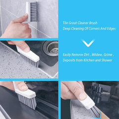 Grout Cleaner Brush V Shape, Stiff Grout Cleaning Brushes for Tile Floor, Handhe