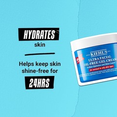 Kiehl’s Ultra Facial Oil-Free Moisturizer, Shine-Reducing Gel Cream for Oily t