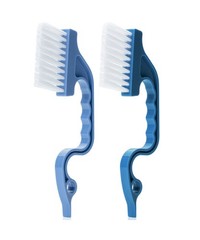 Slick- Window Track Cleaning Brush, 2 Pack, Blue Ergonomic Handle, Built-in S…