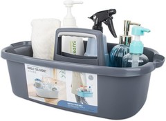 Large Portable Cleaning Supplies Caddy with Handle for Bathroom and Kitchen