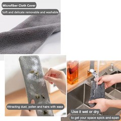Dust Brush Under Appliance Microfiber Duster 40 – 55 in with 2 Cloth