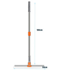 Silicone Scraper Broom with Squeegee for Floor, Glass & Bathroom Cleaning