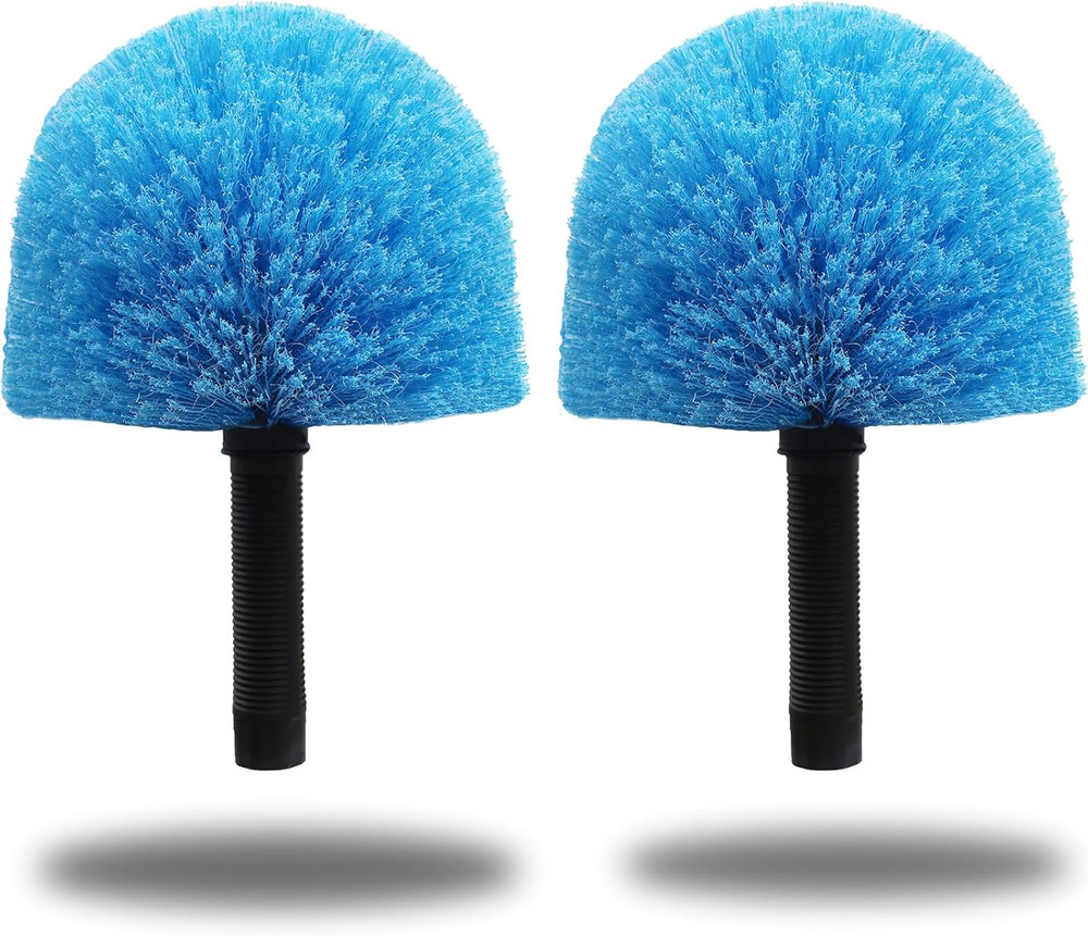 2 Pack Cobweb Duster Head Brush-Twist-On Spider Web Brush for Outdoor & Indoor W