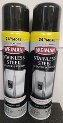 Weiman Stainless Steel Cleaner & Polish/Streak-Free Shine/ Lot of 2 cans